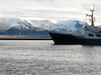 The Icelandic research vessel, Bjarni Saemundssonm, leaves port to investigate the North Atlantic Bloom